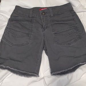 Gray denim Bermuda shorts